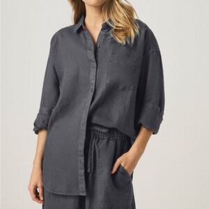 SPLENDID Linen Button Down Shirt Size XL